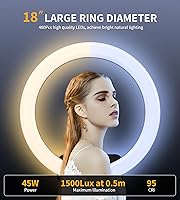 Zecti 18″ Ring Light Kit with 82″ Stand — image 2