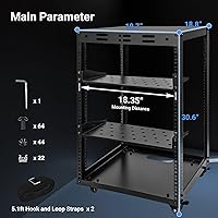Eastrexon 15U Open Frame Server Rack — image 3