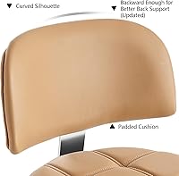 CoVibrant Lockable Stool with Back and Foot Rest, 24-31″ Height, Camel — image 4