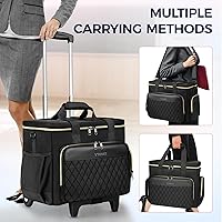 Ytonet Rolling Teacher Bag 15.6-Inch with Detachable Dolly & File Tote — image 6