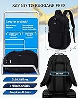 ECOHUB Travel Backpack for Men Women 17.3 inch Laptop Backpack 28L — image 9