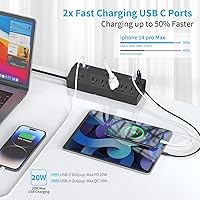 JXGUCAT Desk Clamp Power Strip with 40W Fast Charging Station — image 2