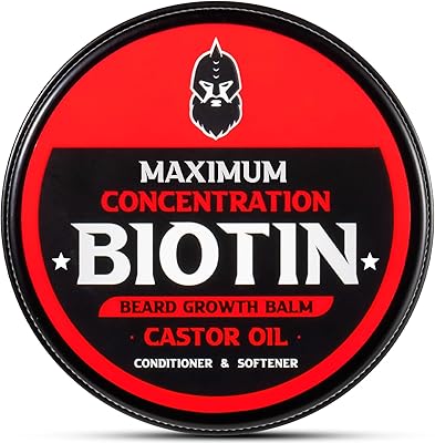 First Melody Beard Balm with Biotin, Castor Oil, Argan & Jojoba Oils, 2oz, Unscented