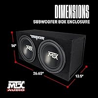 MTX TNE212D Dual 12-Inch Subwoofer Enclosure — image 3