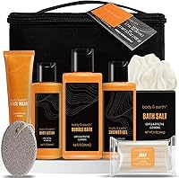 Body & Earth Gift Basket for Men Citrus Scented Bath Set — image 1