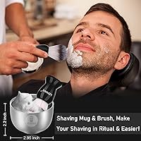 LEPONIX Men's Shaving Kit with Straight Edge Razor & Sandalwood Essentials — image 5
