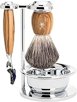 MÜHLE VIVO Olive Wood 4-Piece Pure Badger Razor Shaving Set — image 1
