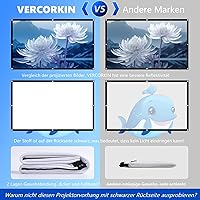 VerCorkin 120 Inch Black Backing Projection Screen — image 4