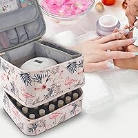 Buruis Double-Layer Nail Polish Organizer Bag, Flamingo — image 7