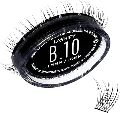 Lashify Bold 10mm Gossamer DIY Eyelash Extensions Refill, Black