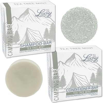 Luxiny Tea Tree Mint Shampoo and Conditioner Bar Set