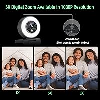 Angetube 967Pro 1080p Webcam with Ring Light — image 4