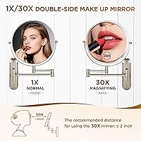 VORREMIRR Wall Mounted Makeup Mirror 1X/30X Magnifying with Extended Arm — image 2
