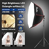 SHIRTAL 37″ Octangle Softbox Photography Lighting Kit — image 2