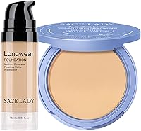 SACE LADY Face Makeup Set, Flawless Matte Foundation & Oil Control Pressed Powder — image 1