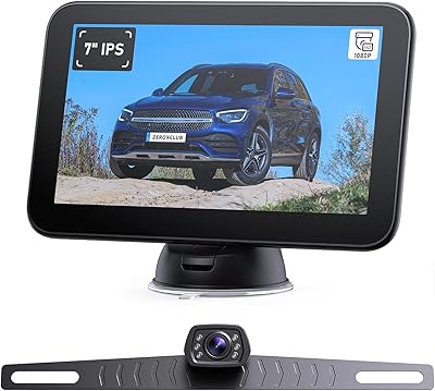 ZEROXCLUB B7 Wired Backup Camera Kit with 7″ Monitor