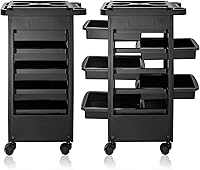 Saloniture Beauty Salon Rolling Trolley Cart with 5 Drawers — image 4