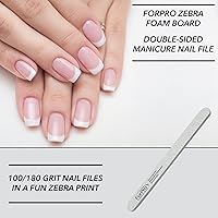 ForPro Professional Collection Zebra Foam Board 100/180 Grit Nail File 50-Count — image 3