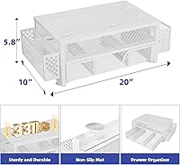 Simple Trending 2-Tier Metal Monitor Stand with Drawer and Pen Holder — image 7
