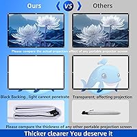 VERCORKIN 84-inch Outdoor/Indoor Projector Screen — image 4