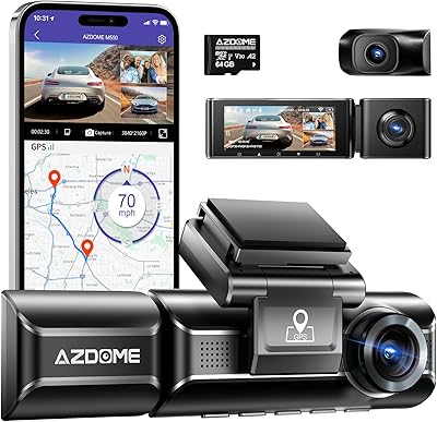 AZDOME M550 3 Channel Dash Cam 64GB