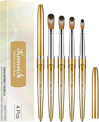 KEMEISI Acrylic Nail Brush Set, 4 Sizes