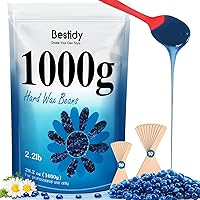 Bestidy Hard Wax Beads for Hair Removal - 1000g Blue — image 1