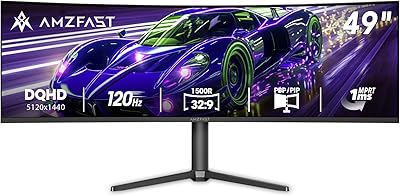 Amzfast 49-Inch Curved Gaming Monitor