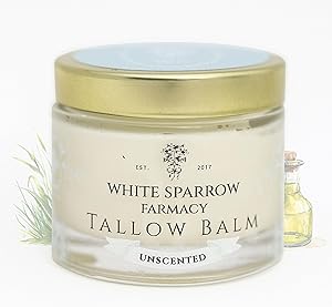 White Sparrow Farmacy Organic Grass Fed Tallow Balm (Unscented) 2.0 oz Review