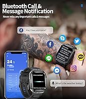 LIGE Military Smart Watch for Men, 1.96″ HD Screen, Bluetooth Calling, Fitness Tracker, 5ATM Waterproof — image 2