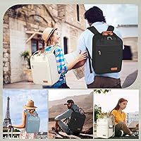 Unisex Adult Large Modern Black Polyester Water-Resistant Travel Laptop Backpack — image 7