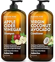 Majestic Pure Apple Cider Vinegar Shampoo & Avocado Coconut Conditioner Set, 16oz each — image 1