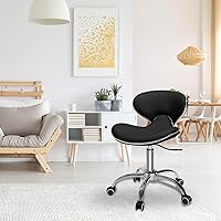 SALONFACTORY Multi-Purpose Adjustable Rolling Stool with Backrest — image 8