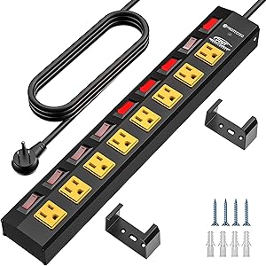 CRST 8 Outlet Heavy Duty Power Strip with Individual Switches Review
