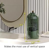 Emljkvp Green 360° Rotating Makeup Brush Holder with Dustproof Cover — image 7