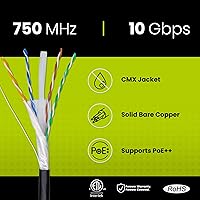 TRUE CABLE Cat6A Direct Burial Bulk Ethernet Cable 1000ft — image 2