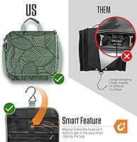 VENTURE 4TH Hanging Travel Toiletry Bag - Green Leaves — image 6
