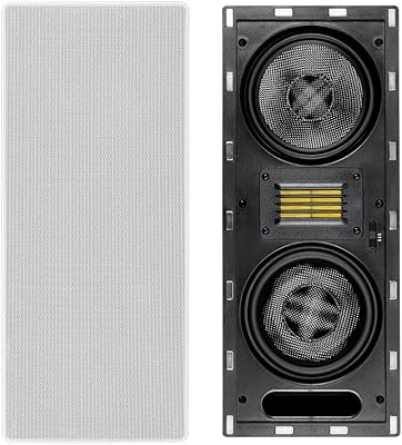 Monoprice 3-Way Carbon Fiber In-Wall Column Speaker 6.5 Inch