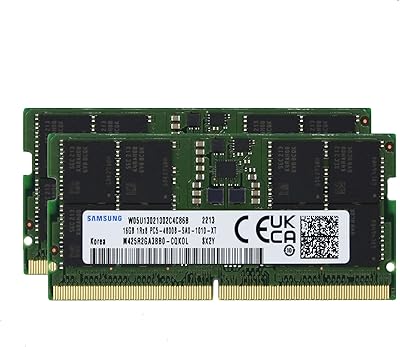 Samsung 32GB (2x16GB) DDR5 4800MHz SODIMM Laptop RAM