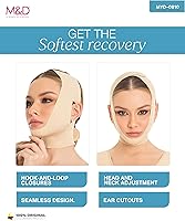 M&D Face Slimming Chin Strap Lipo Compression Garment, Beige, Large — image 3