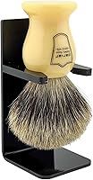 Parker 3-Band Pure Badger Bristle Shaving Brush – Faux Ivory Handle — image 1