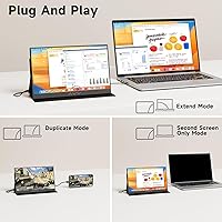 memzuoix 15-inch Portable Monitor FHD 1080P — image 4
