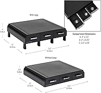 Mind Reader Monitor Stand with 3 Drawers, Set of 2 — image 3