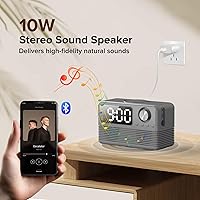 FlyShow 15W Fast Wireless Charger with Bluetooth Speaker and Alarm Clock — image 4