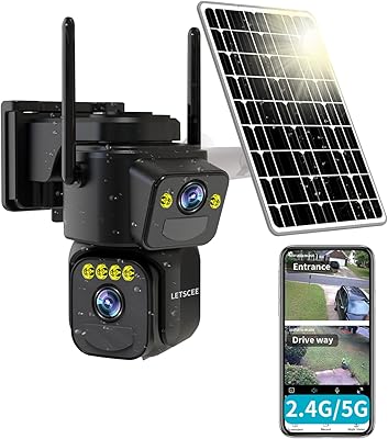 LETSCEE QG15-B Dual Lens Outdoor Security Camera