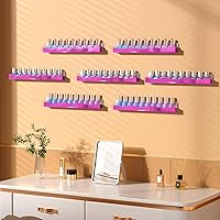 YMVV Wall-Mounted Nail Polish Organizer Rack - Mirror Pink — image 6
