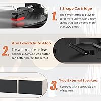 WOCKODER R612 Vinyl Record Player with External Speakers — image 5