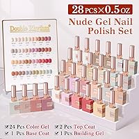 Double Rhythm 28Pcs Nude Pink Gel Nail Polish Set — image 2