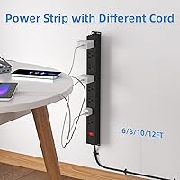 CFMASTER 8-Outlet Metal Power Strip with 12-Foot Cord — image 5