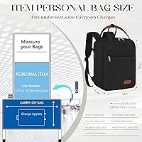 Unisex Adult Large Modern Black Polyester Water-Resistant Travel Laptop Backpack — image 2